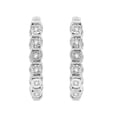 thumbnail image 1 of Gilded 1/10 ct. T.W. Lab Diamond (SI1-SI2 Clarity, F-G Color) and Sterling Silver Hinge Hoop Earrings, 1 of 4