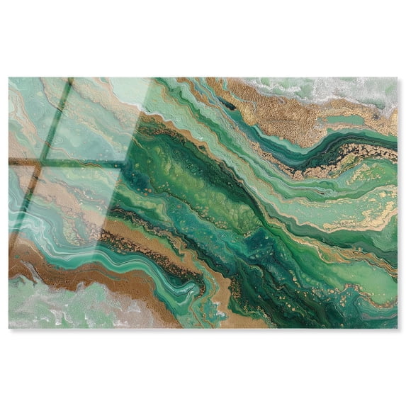Gilded Agate II Acrylic Print Geode Art by Art Remedy, Ready to Hang, 54 x 36