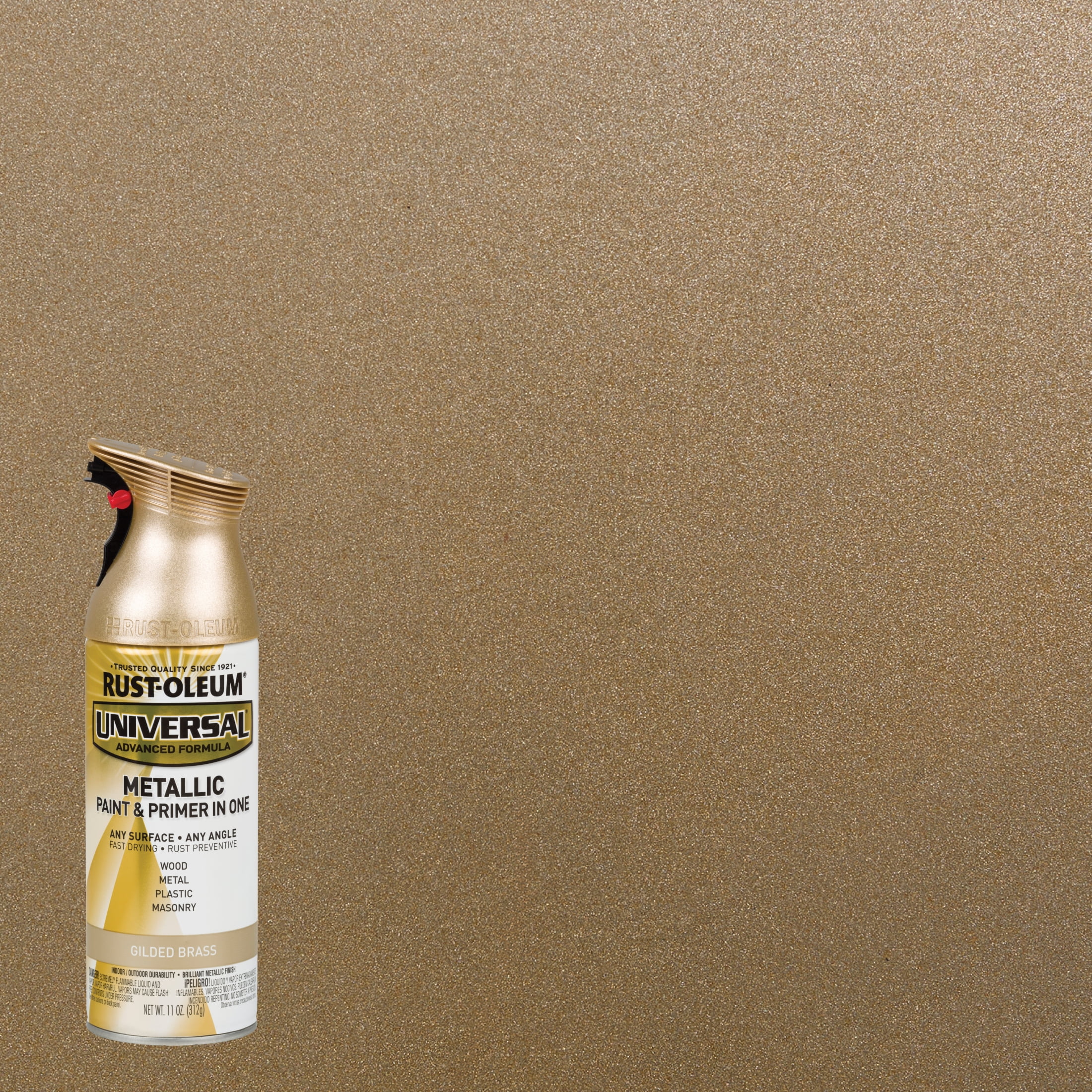 Rust-Oleum Universal Metallic Spray Paint, Gilded Brass, Interior