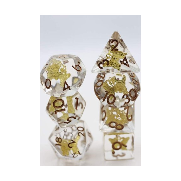 Gilded Butterfly RPG Dice Set