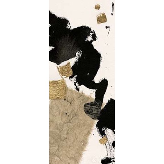 Gilded Collage I on White Poster Print by Chris Paschke (10 x 20)