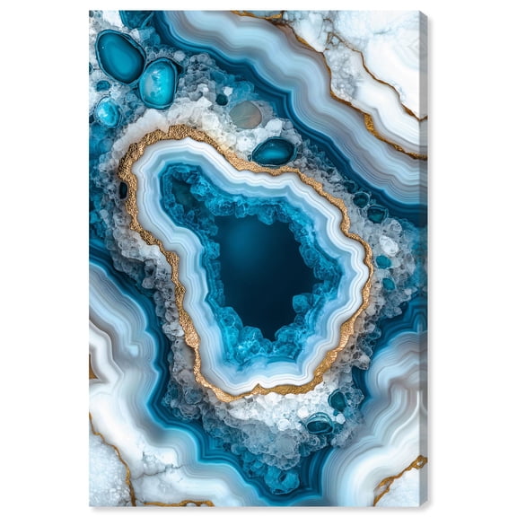 Gilded Geode Eye I Canvas Blue Geode Wall Art by Art Remedy, Gallery Wrapped, 16 x 24