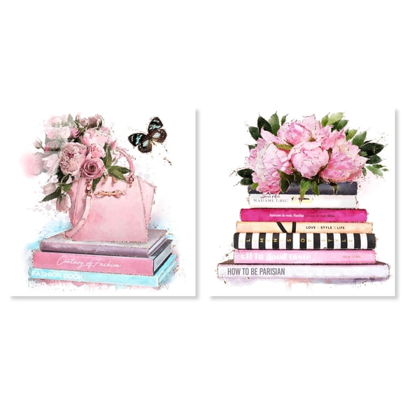 Gilded Geode Glam 2 Panel Set Acrylic Print Glam Wall Art by Art Remedy, Ready to Hang, 12 x 12