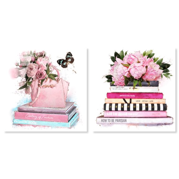 Gilded Geode Glam 2 Panel Set Acrylic Print Glam Wall Art by Art Remedy, Ready to Hang, 16 x 16