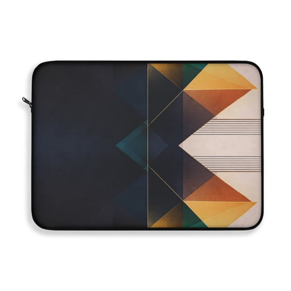 Gilded Geometric Laptop Sleeve Protective Zipper Case for 15 Inch Laptops