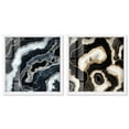 thumbnail image 1 of Gilded Glam Geode Pair Set Shadowbox Boho Wall Decor by Art Remedy, White Frame, 30 x 30, 1 of 6