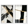 thumbnail image 1 of Gilded Glam Night 2 Panel Set Shadowbox Print Minimalist Wall Decor by Art Remedy, White Frame, 20 x 30, 1 of 4