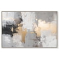 thumbnail image 1 of Gilded Gray II Canvas Luxury Abstract Art by Art Remedy, Silver Frame, 54 x 36, 1 of 7