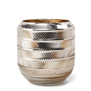 Gilded Horizon Mercury Glass Vase   5.5  x 6.5