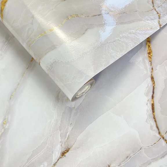 Gilded Imitation Marble Self-adhesive Wallpaper Living Room Background Kitchen Bathroom Waterproof Wall Sticker PVC Wallpaper