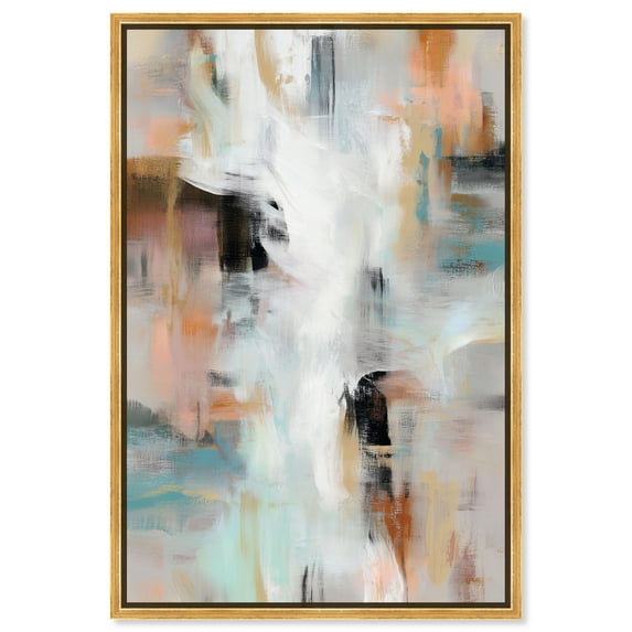 Gilded Mist Canvas Modern Wall Decor by Art Remedy, Gold Frame, 20 x 30