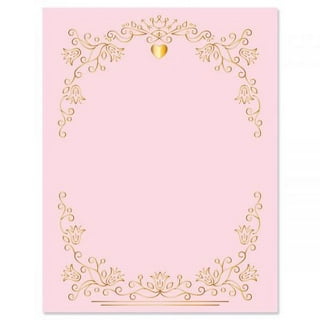Pink Lillies Floral Letter Papers - Set of 25 floral stationery papers are  8 1/2 x 11, compatible computer paper, Easter, Wedding & Bridal Shower
