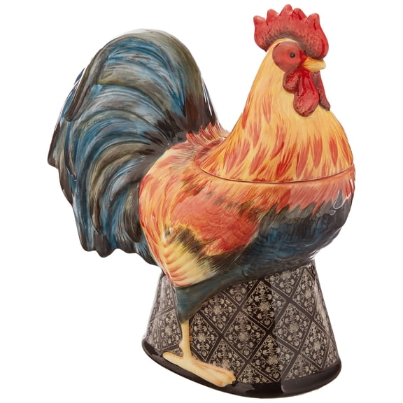 Gilded Rooster 3-D Cookie Jar 11.25"