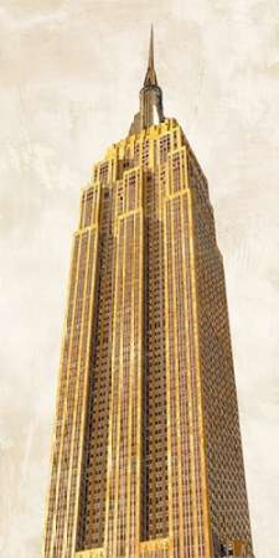 Gilded Skyscraper II Canvas Art - Joannoo (10 x 20)