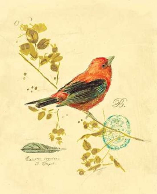 Gilded Songbird 3 Canvas Art - Chad Barrett (22 x 28)