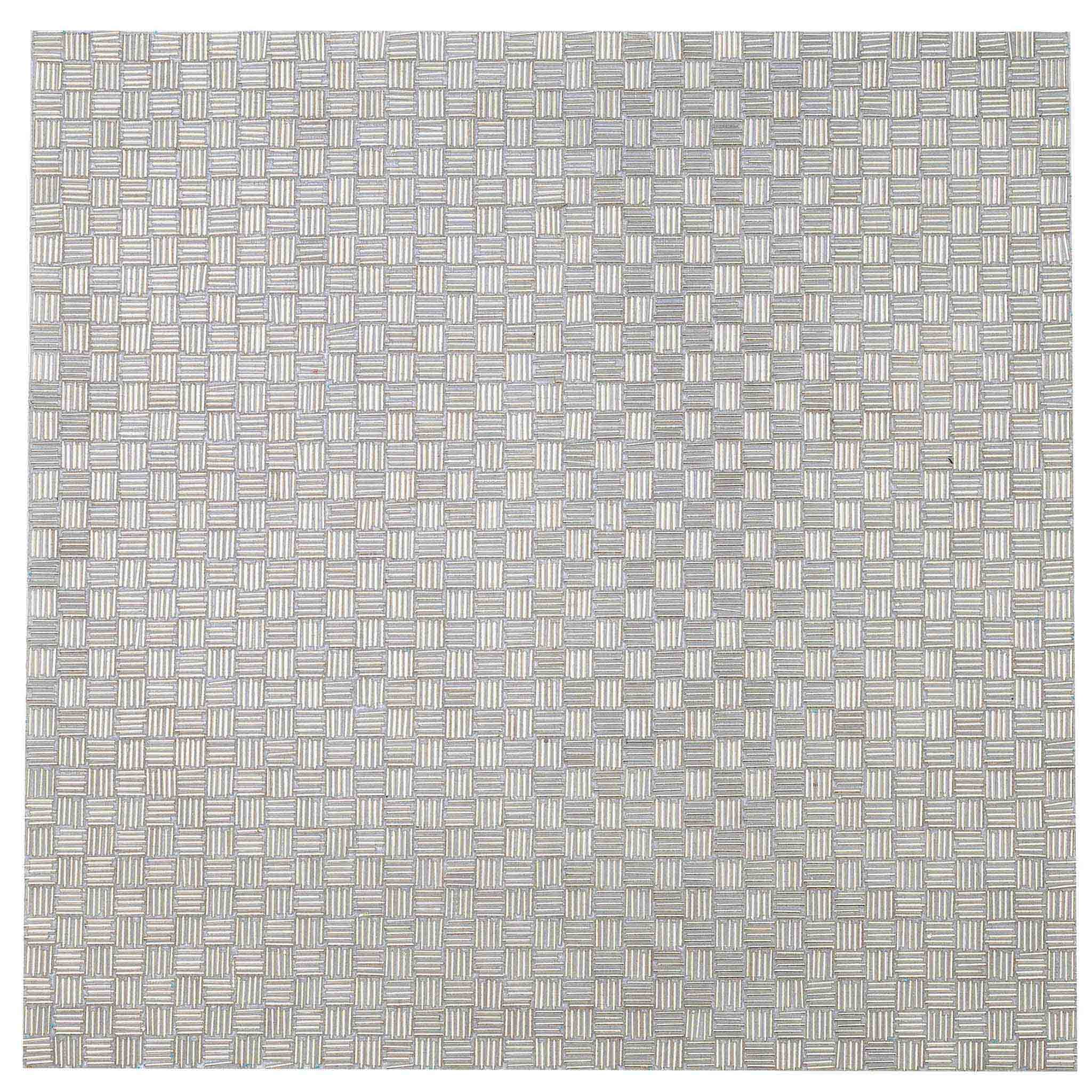 Gilded Square Beaded Placemat - Silver