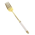 thumbnail image 1 of Gilded Stainless Steel Forks with Ceramic Handle, Kitchen Utensil Tableware Steak Cutlery Set for Home and Restaurant, 1 of 4