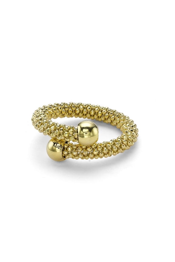 Gilded Sterling Silver Jewelco London Single Wrap Popcorn Fashion Ring