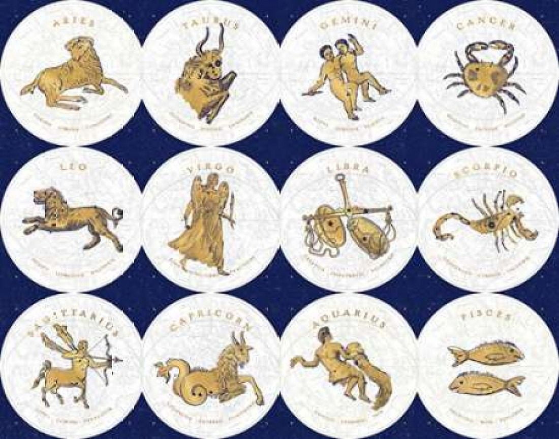 Gilded Zodiac Signs Canvas Art - Sue Schlabach (22 x 28)