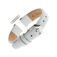 thumbnail image 1 of Gilden Ladies Classic Calskin Fashion Color 10-14mm Flat Leather Watch Band F60 (14mm End Width, Regular Length, White), 1 of 3