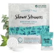 Gilden Tree Essential Oils Shower Steamers 100% Pure Eucalyptus Mint Long Lasting, Individually Wrapped, Spa Stress Relief Gifts for Women