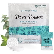 Gilden Tree Essential Oils Shower Steamers 100% Pure Eucalyptus Mint Long Lasting, Individually Wrapped, Spa Stress Relief Gifts for Women