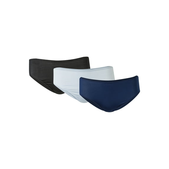 Gilden Women's Tag Free Microfiber Hi-Cut Panties, 3-Pack