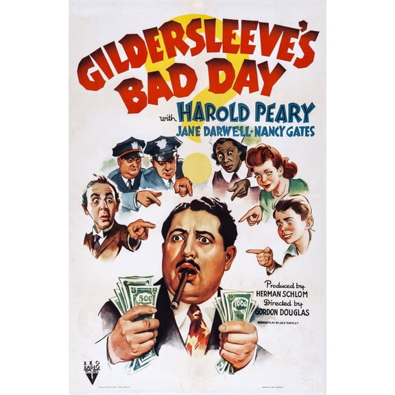 Gildersleeve'S Bad Day Us Poster Art Left: Charles Arnt; Center: Harold Peary; Third From Right: Lillian Randolph; Right: Freddie Mercer 1943 Movie Poster Masterprint (24 x 36)