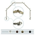 thumbnail image 1 of Giles 13/16" 5-Sided Bay Window Curtain Rod - Antique Brass, 1 of 3