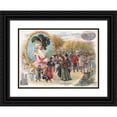 thumbnail image 1 of Giles Co. Lith. 18x14 Black Ornate Wood Framed Double Matted Museum Art Print Titled - An October Morning, Rotten Row-Hyde Park, London (1895), 1 of 5
