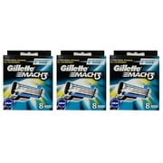 Gilette Mach3 Razors Hyper-Sharp Better Shave Anti-Friction, 8ct, 3-Pack
