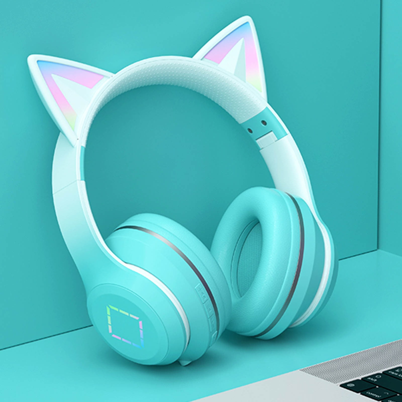 GiliGiliso Sales Kids Wireless Over Ear Bluetooth Headphones Cute RGB