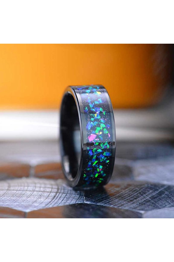 Giliarto Galaxy II Tungsten Ring, Size 8