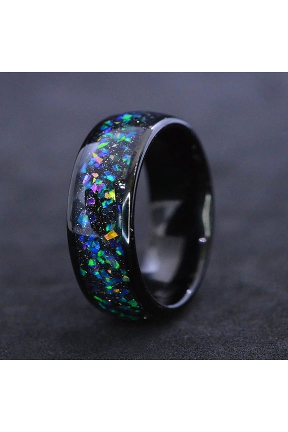 Giliarto Galaxy Tungsten Ring, Size 9