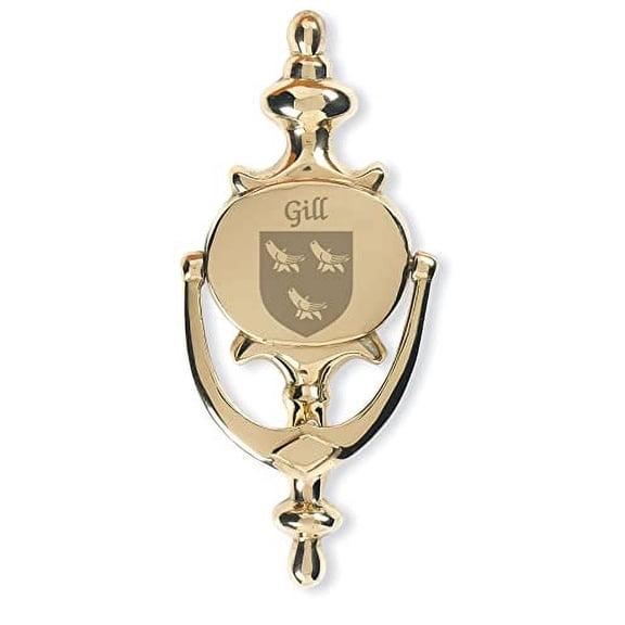 Gill Irish Coat of Arms Brass Door Knocker