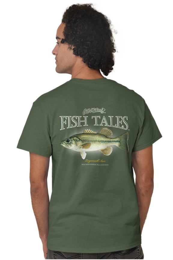 Gill McFinn Bass Fisherman Fishing Men's Graphic T Shirt Tees Brisco Brands X