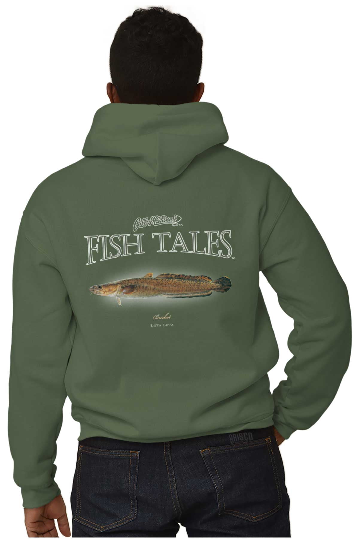 Gill McFinn Burbot Sea Fishing Fish Unisex Plus Fleece Graphic Hoodie ...