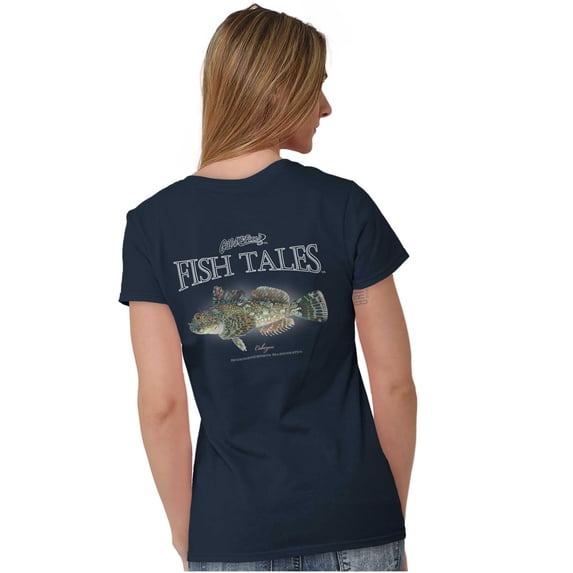 Gill McFinn Cabezon Fishing Fisher Womens Fitted Plus Size Graphic Tee Brisco Brands 2X