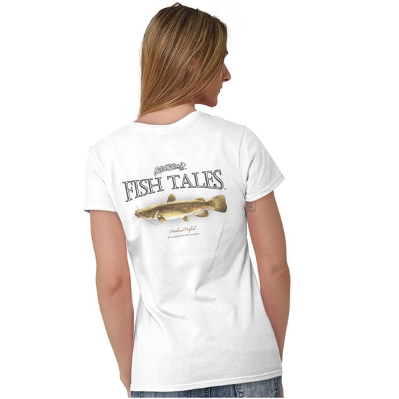 Gill McFinn Catfish Angler Fishing Womens Fitted Plus Size Graphic Tee Brisco Brands 2X
