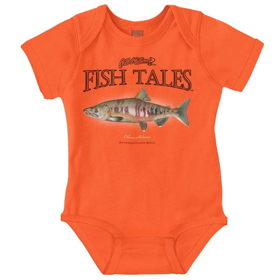 Gill McFinn Chum Salmon Fish Fishing Romper Boys or Girls Infant Baby Brisco Brands 12M