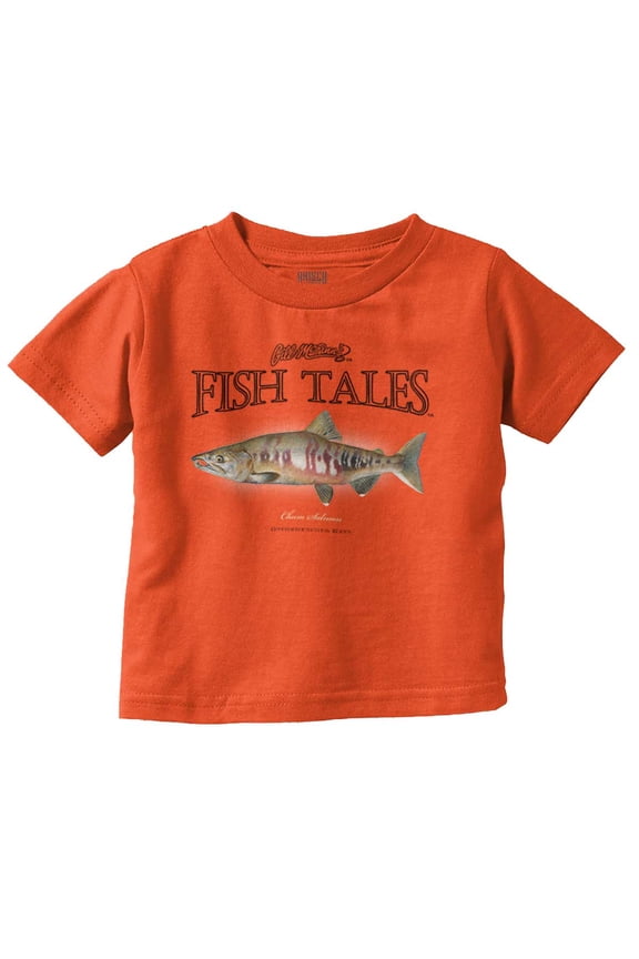 Gill McFinn Chum Salmon Fish Fishing Toddler Boy Girl T Shirt Infant Toddler Brisco Brands 18M