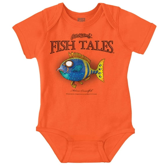 Gill McFinn Coward fish Funny Fishing Romper Boys or Girls Infant Baby Brisco Brands 12M