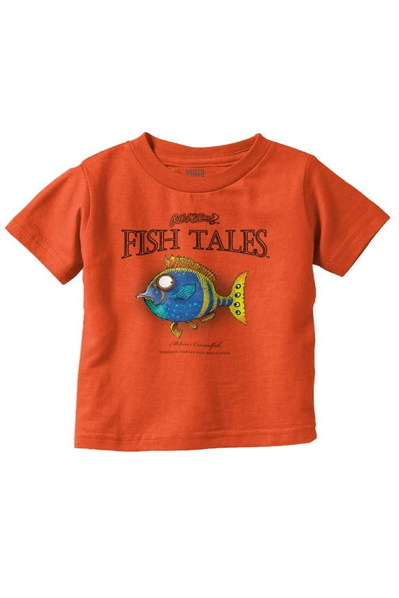 Gill McFinn Coward fish Funny Fishing Toddler Boy Girl T Shirt Infant Toddler Brisco Brands 2T