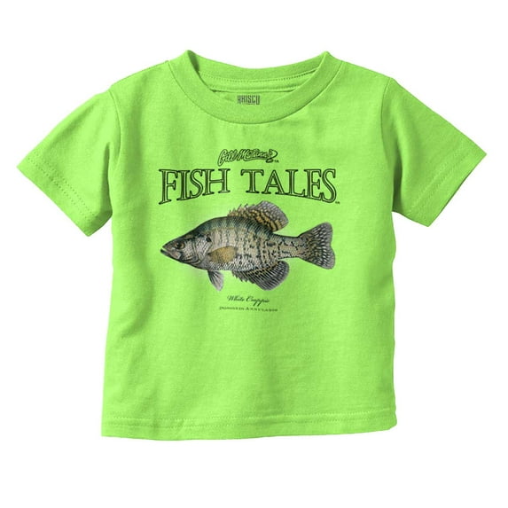 Gill McFinn Crappie Fish Fishing Toddler Boy Girl T Shirt Infant Toddler Brisco Brands 12M