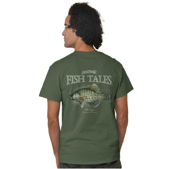 Gill McFinn Crappie Fish Fishing Plus Size Crewneck Graphic Tee Shirt Brisco Brands 2X