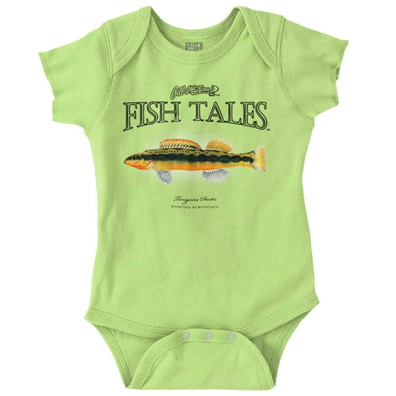 Gill McFinn Darter Fish Fisherman Romper Boys or Girls Infant Baby Brisco Brands 12M