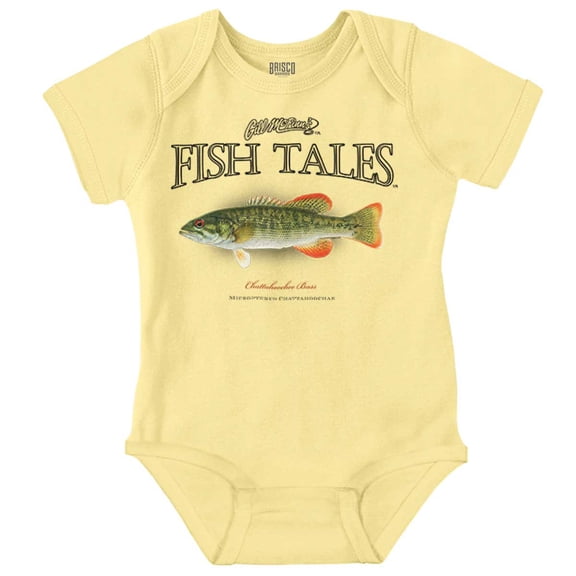 Gill McFinn Fish Bass Fisher Fishing Romper Boys or Girls Infant Baby Brisco Brands 12M