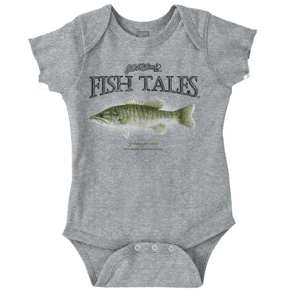 Gill McFinn Fish Bass Fishing Angler Romper Boys or Girls Infant Baby Brisco Brands 24M