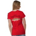 thumbnail image 1 of Gill McFinn Fish Tales Drum Fishing Womens Fitted Plus Size Graphic Tee Brisco Brands 2X, 1 of 5