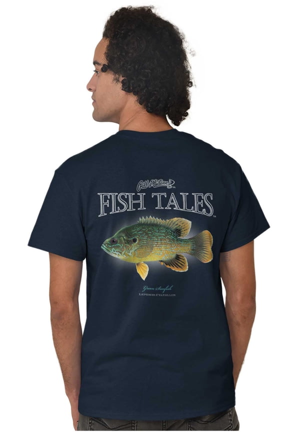 Gill McFinn Fisher Sunfish Fishing Men's Graphic T Shirt Tees Brisco Brands S